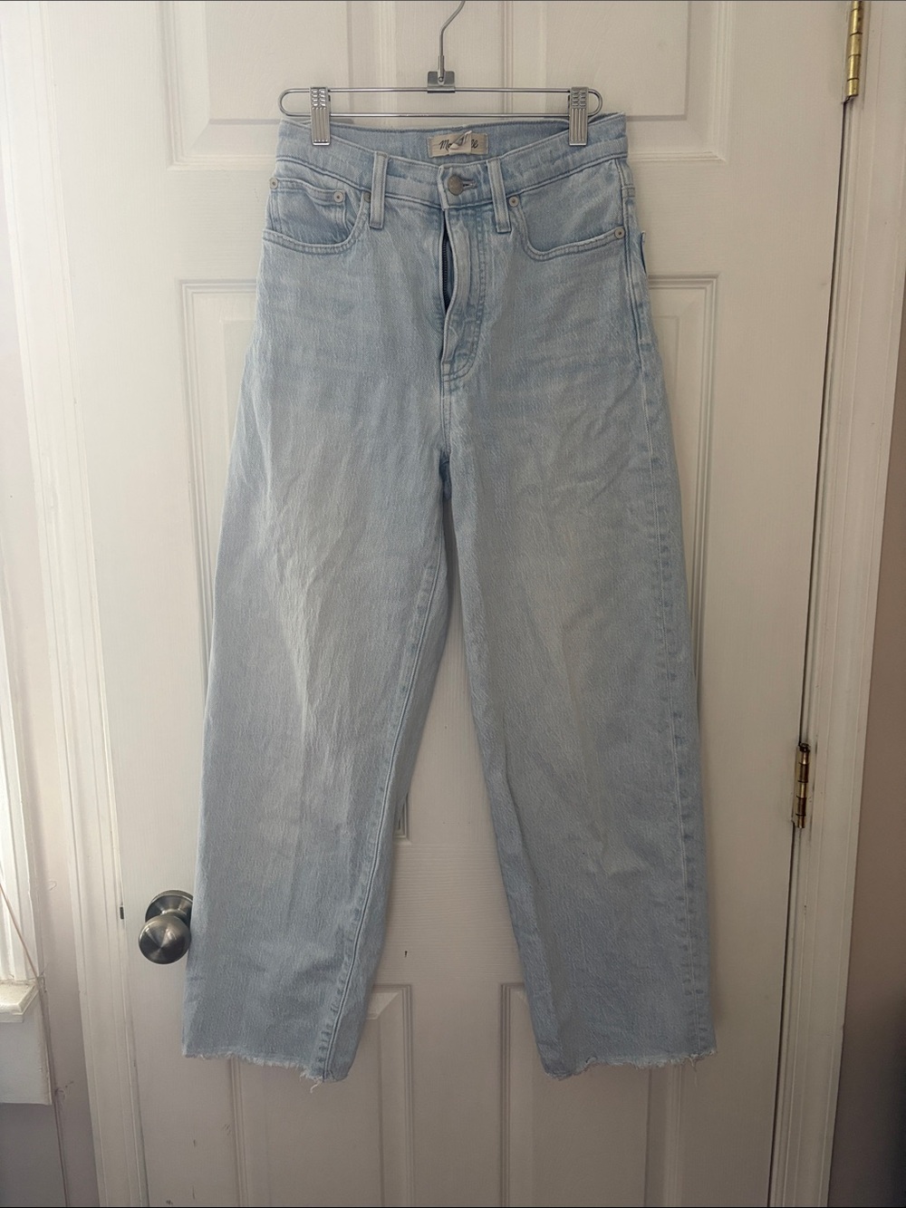 Madewell Light Blue High-Rise Straight Leg Jeans